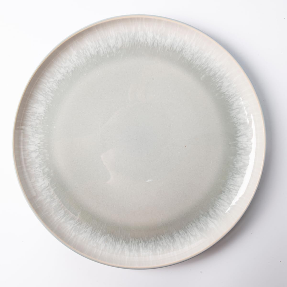 Servicio 12 piezas azul Iris | 6 Platos Planos, 6 Platos de Postre, Arenisca, Apto para Microondas y Lavavajillas