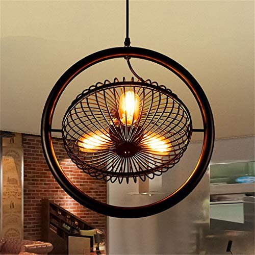 Lámpara de hierro forjado industrial vintage para iluminación de bar y comedor de techo