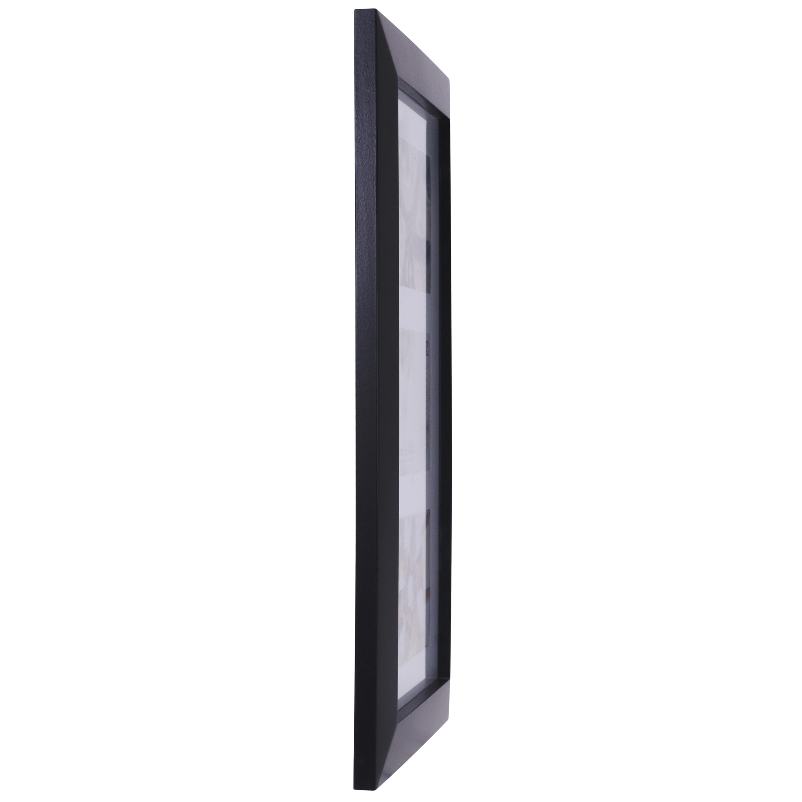 Malden International Designs Berkeley matowa czarna drewniana rama kolażowa na zdjęcia, 3 opcje, 3-4 x 6, czarna