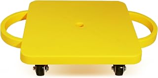 GSE Games & Sports Expert Gym Floor Scooter Board with Handles, Sitting Scooter for Kids Indoor Play Equipment, Fun Scoot Board with Non-Marring Plastic Casters for Children