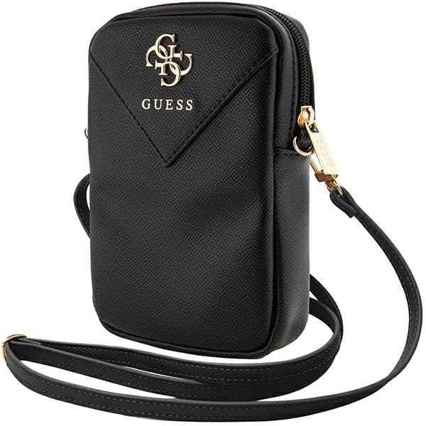 Sacoche Guess 4G Pour Ordinateur Portable 15" – Cuir écologique – Logo Triangle – Poches Zippées & Bandoulière Réglable – Style élégant