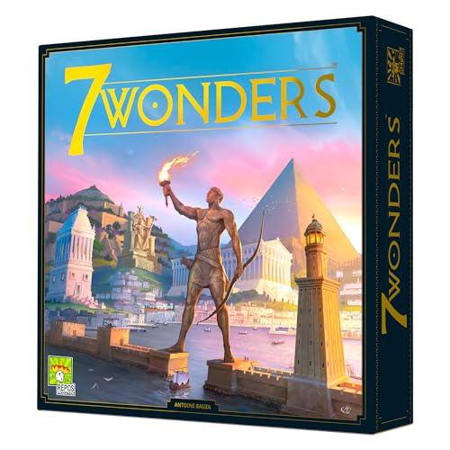 Asmodee 7 Wonders Board Game (New Edition) - Lead Your Civilization to Prosperity, Strategy Game for Kids and Adults, Ages 10+, 3-7 Players, 30 Minute Playtime by Asmodee - Used condition - US$41.05