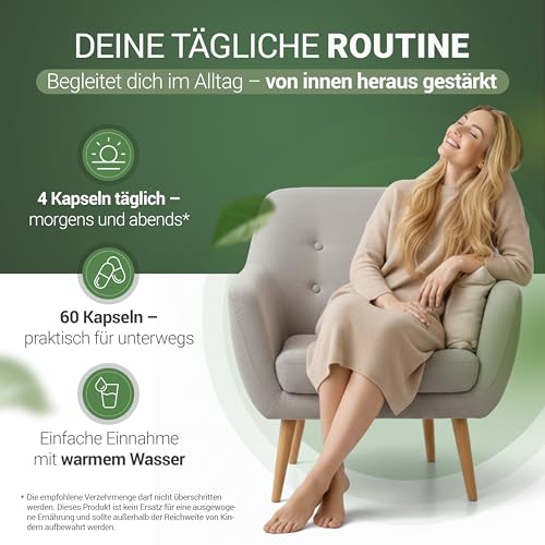 PADMA NervoTib 60 Kapseln - Mit Magnesium für Nerven & Psyche - Unterstützt Energiestoffwechsel & verringert Müdigkeit - Tibetische Kräuterrezeptur Dzati-10 - Vegan, hergestellt in der Schweiz