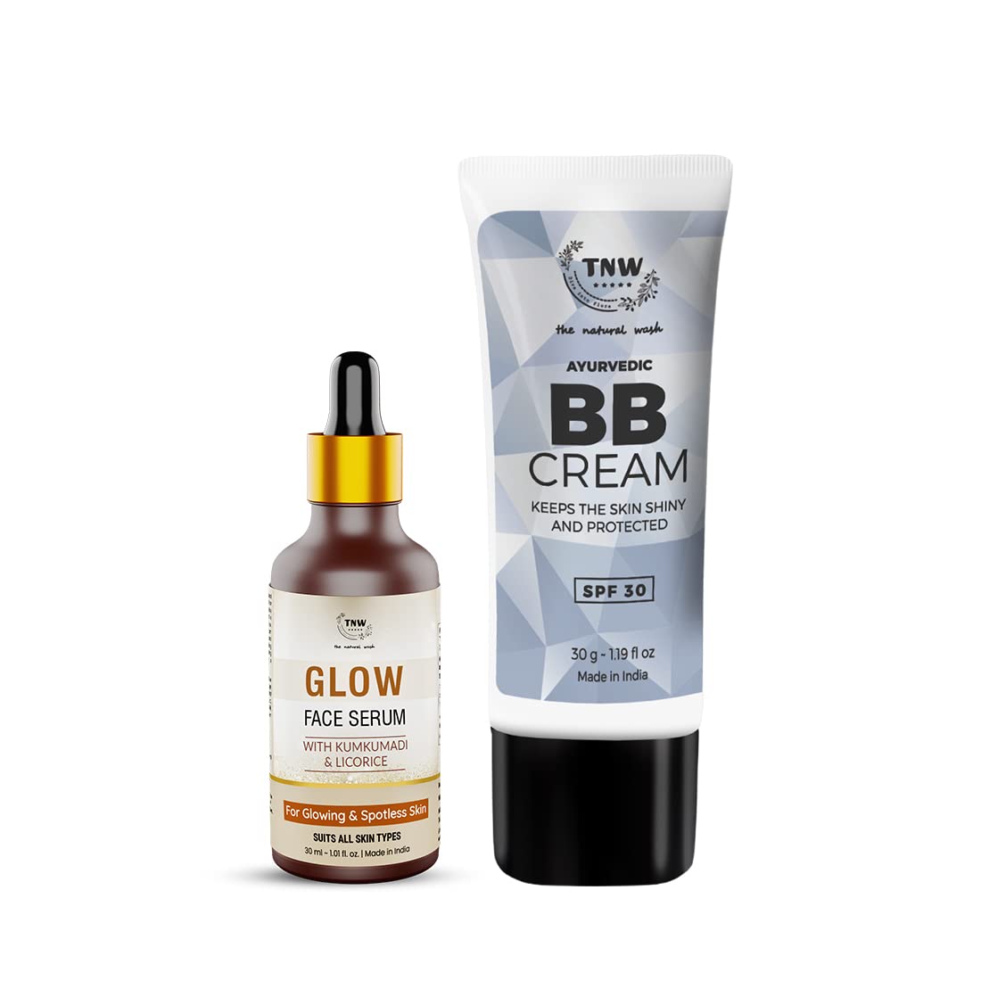 TNW-The Natural Wash Skincare Combo with Glow Face Serum & BB Cream| For Glowing Skin & No Makeup Look with Medium Coverage | Suitable for All Skin Types-image-47