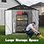 ZEXGONEST 6 x 4 FT Outdoor Storage Shed, Waterproof Metal Garden Tool Shed with Gable Sloped Roof, Lockable Door & Air Vents for Backyard Patio Lawn, White