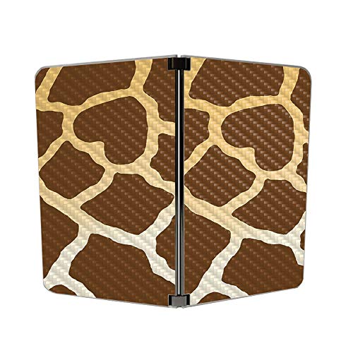 Image of MightySkins Carbon Fiber Skin for Microsoft Surface Duo - Giraffe | Protective, Durable Textured Carbon Fiber Finish | Easy to Apply, Remove, and Change Styles | Made in The USA
