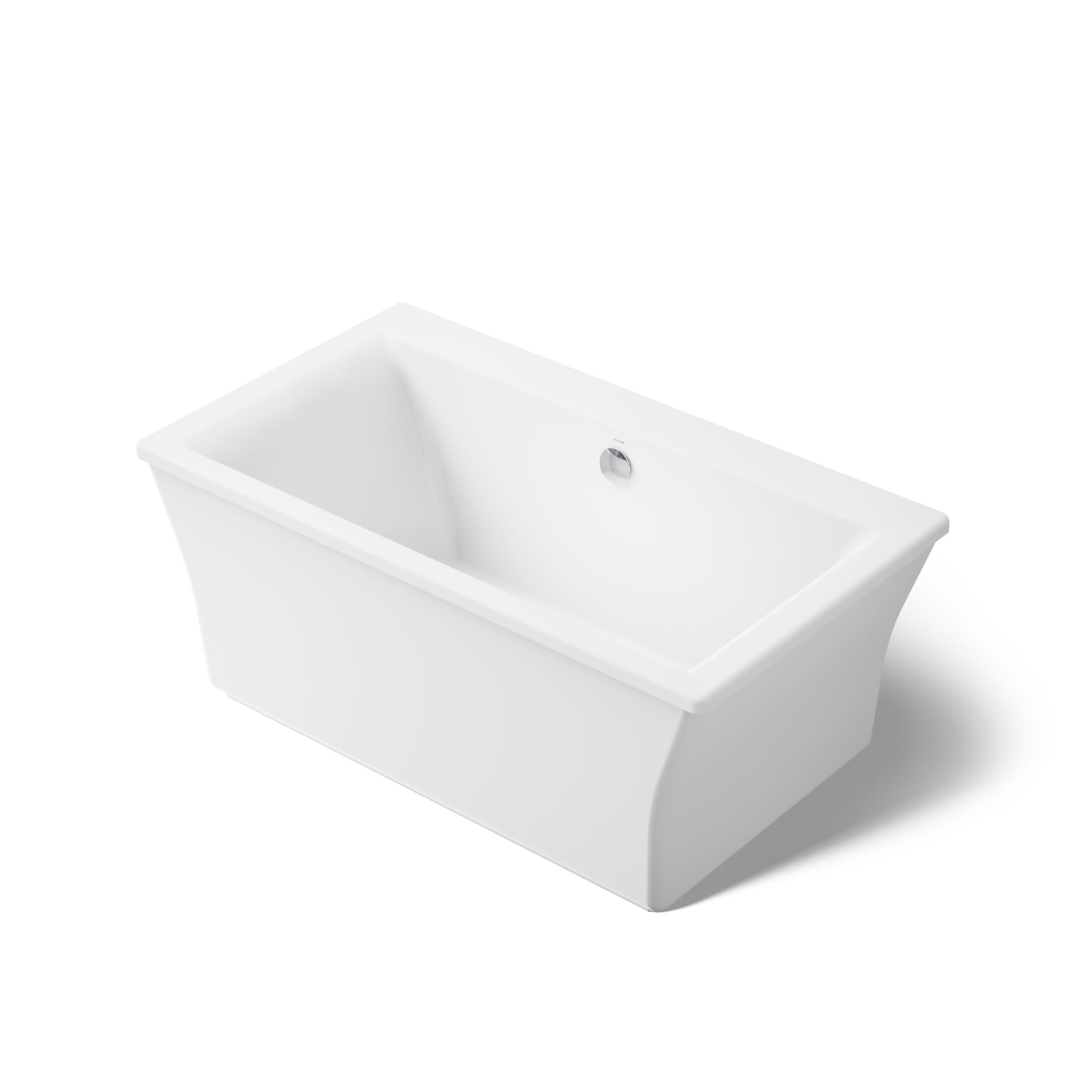 24011-0 Stargaze® 60-1/4" x 34-1/4" freestanding bath with fluted shroud, White