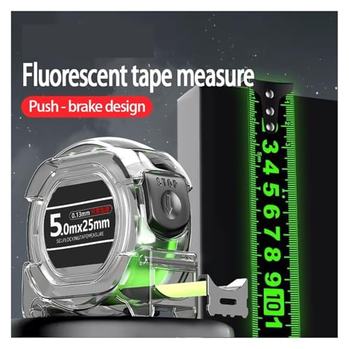 Cinta métrica fluorescente portátil Self-Locking 5M 25mm miniatura 5