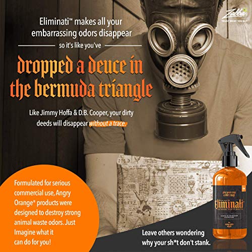 Eliminati Toilet & Bathroom Spray - 6oz Orange Spice Royale Scented Room Air Freshener & Odor Eliminator - Pre Poop Citrus like Potpourri Spray - Use For Poo, Pets, or Home - By Angry Orange - Thumbnail 6