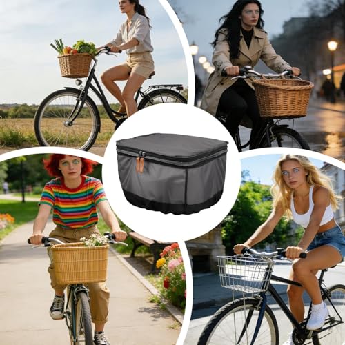 Cubierta para cesta de bicicleta que evita caídas de objetos en la compra 5