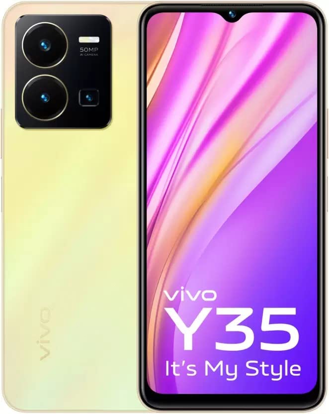 Image of vivo Y35 (Dawn Gold, 128 GB) (8 GB RAM)