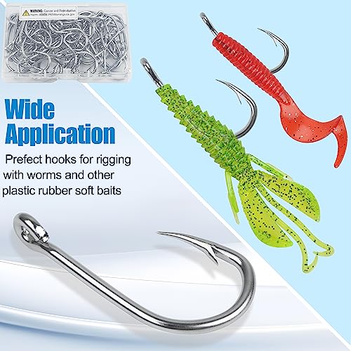 Fishing Live Bait Hook, 60Pcs Bait Hook Live Bait Circle Hooks Strong Stainless Steel Sharp Saltwater Fishing Hooks #TOP4