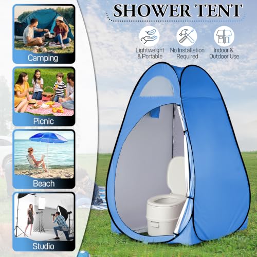 VINGLI Pop Up Shower Tent, Carpa de Ducha Instantánea con Bolsa de Transporte miniatura 3