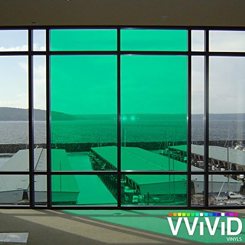 Image of VViViD Transparent Colorful Vinyl Window Tinting Sheets (30 inch x 25ft, Green)