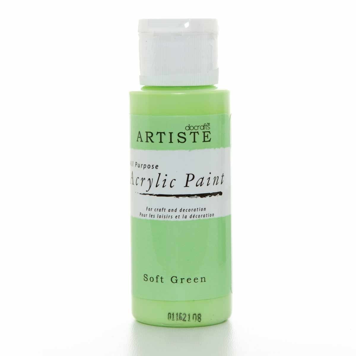 DoCrafts Artiste Acrylic Paint 59ml Bottles, Matt Paint, Metallic Pearl