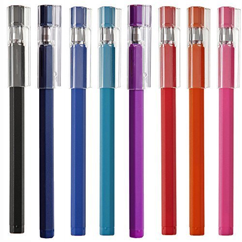 Muji Gel Ink 0.25mm Extra-fine High Quality Ballpoint Pen 8 Colors Pack by MUJI