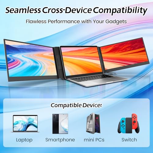 Image of Teamgee Laptop Screen Extender, 15.6 inch Ultra-Slim FHD Portable Monitor, Plug & Play Triple Display for Travel, Work, and Gaming, Compatible for Mac /Windows /Android /Dex