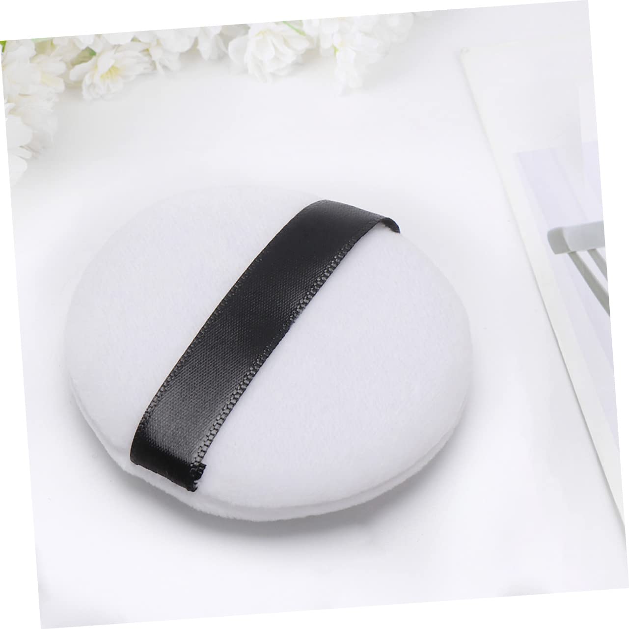 VICASKY 20pcs Flocked Powder Puff for Loose Powder Makeup Face Cosmetics Puff Girl Natural Setting Applicator