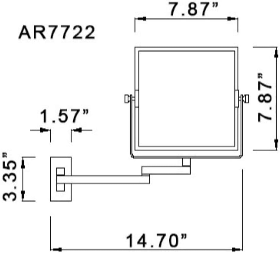 One-Day Sale: Up to 40% Off Nameeks AR7722-CR-3x Glimmer Square Wall Mounted Double Face 3x Magnification Makeup Mirror, Chrome Flash Deals - 50% OFF Nameeks AR7722-CR-3x Glimmer Square Wall Mounted Double Face 3x Magnification Makeup Mirror, Chrome
