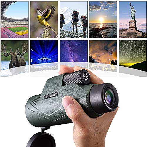 Hochauflösendes monokulares Stativ mit Stativ wasserdichtes Mobiltelefon Bergsteigen Vogel Jagd Konzert… – Bild 7