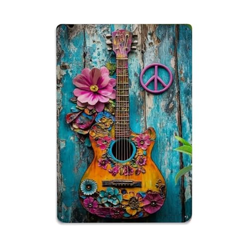 Blechschild im Retro-Stil der 60er-70er-Jahre, Vintage-Stil, für Zuhause, Bar, Garten, Wandschild, Dekoration, Metallposter, 20,3 x 30,5 cm