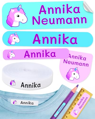 Haberdashery Online: 155 pegatinas personalizadas para marcar ropa y objetos. 100 etiquetas de tela termoadhesiva para planchar en la ropa + 55 etiquetas adhesivas resistentes al agua
