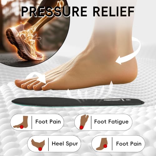 Image of Memory Foam Insoles for Men Comfort Replacement Shoe Inserts for Work Boot,Running Shoes,Hiking Shoes,Sneaker,Cushions Shock Absorbing Inner Soles for Foot Pain Relief,White US13