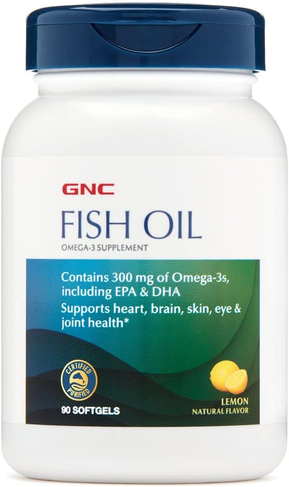 GNC Triple Strength Omega 3 Fish Oil 1000mg, 60 Count