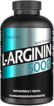 BIOMENTA L-Arginine 5000 - 500 Amino Acid Arginine Capsules High Dose - Vegan - Normal Size - Premium Quality