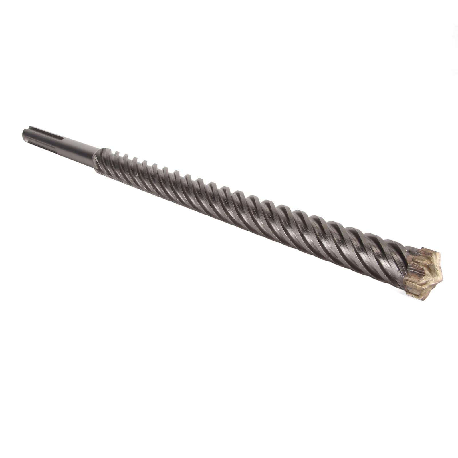 Broca de martillo perforador profesional, punta de carburo cementado de 6 flautas, 28 mm x 400 mm, broca de impacto para hormigón, piedra, mampostería, conector de construc