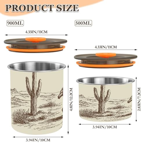 Contenedor hermético para café acero inoxidable 900 ml miniatura 2