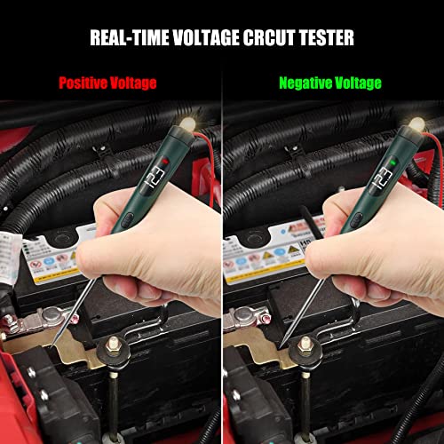 P50 Digital Led Bulb Automotive Circuit Tester, 5-30V Est Light With Switch Alligator Clip Dual Sharp Stainless Probes, Auto Electric Test Pen Tools #TOP3