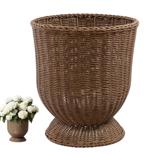 14 Inch Handwoven Boho Wicker Basket,Woven...