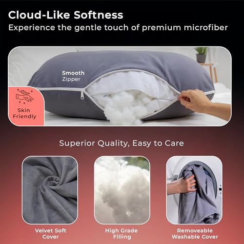 Image of Dr Trust USA Maternity Pillow for Pregnancy Sleeping, J-Shape Maternity Pillow for Pregnant Women, 360-Degree Full Body Support for Back, Legs, HIPS & Belly with Removable Velvet Cover