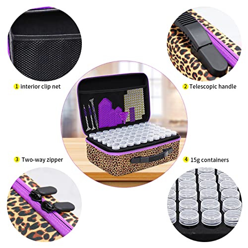 Image of ZORETCO Diamond Art Storage - 120 Containers Diamond Art Kits for Adults | Diamond Painting Storage Case with Tools, Portable Bead Organizer Box for Diamond Painting Accessories, Art Supplies