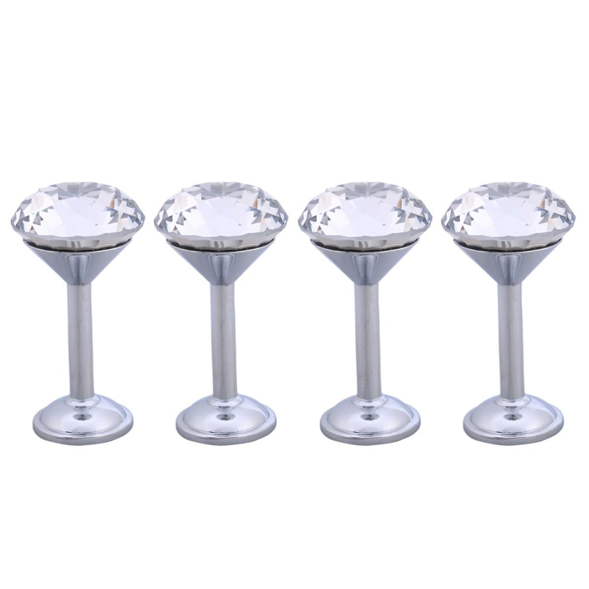 Crochets muraux en diamant cristal et alliage argenté chic pour sublimer votre entrée