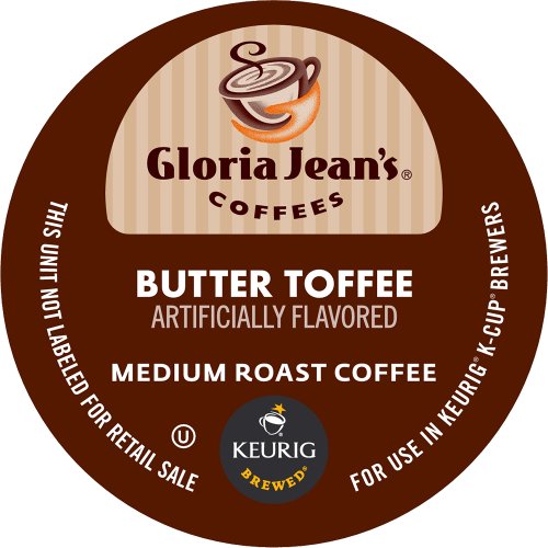 Keurig, Gloria Jean's, Butter Toffee, K-Cup Counts, 50 Count
