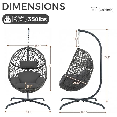 NICESOUL Swing Egg Chair with Stand
