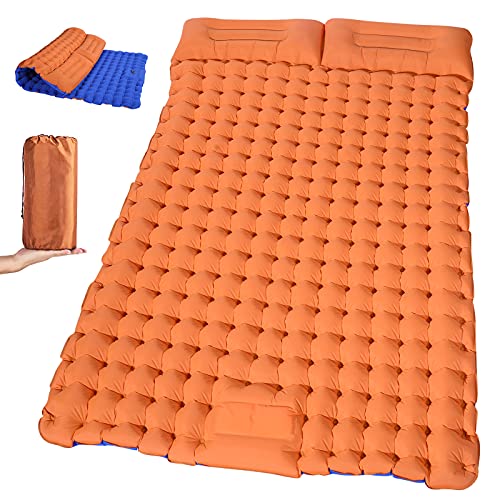 Self Inflating Sleeping Pad for Camping - Extra Thickness & Compact Lightweight Camping Mattress Waterproof Camping Mat for Tent Hiking Car Traveling