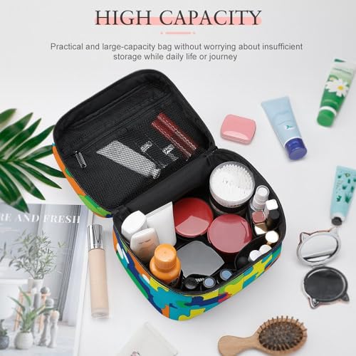 Foldable Travel Luggage Bag for Men And Women, Dry And Wet Separation Portable Travel Luggage Bag, Color Puzzle Printed Waterproof Sports Luggage Bag, Fitness Bag4