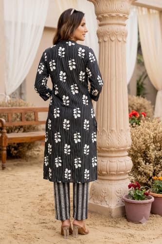 Image of MIRCHI FASHION Pure Cotton Plus Size Lucknowi Chikankari Kurta Set with Pant | 3XL 4XL 5XL Straight Kurta Pant Set | Ethnic Office Wear