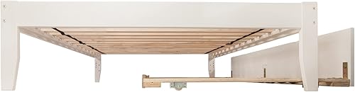 Miniatura 10 de AFI Nantucket - Tabla de pie de plataforma plana y cama nido urbana de tamaño matrimonial, color blanco