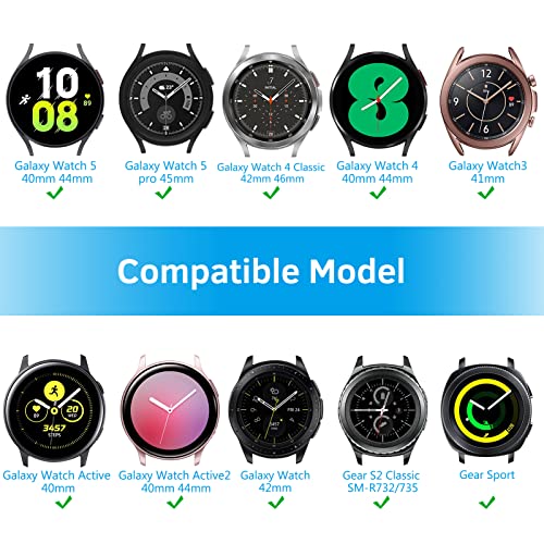 Fintie Band Compatible With Samsung Galaxy Watch 5 40Mm/44Mm/Pro 45Mm & Galaxy Watch 4 40Mm/44Mm & Classic 42Mm/46Mm / Galaxy Watch 3 41Mm / Galaxy Watch 42Mm, 20Mm Quick Release Soft Nylon Replacement Strap Band, Black #TOP1