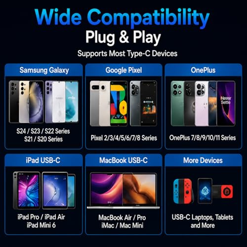 Image of ElctroTech Type C to 3.5mm Audio Jack Connector with DAC Headphone Converter Adapter Compatible with iPhone 15 Pro Max /15Pro /15Plus Series /Galaxy /OnePlus /Google /Nothing & Other Type C Phones, Warranty