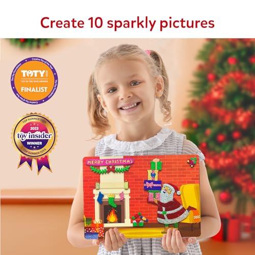 Image of Skillmatics Foil Fun - Holiday Magic, No Mess Art for Kids, Christmas Craft Kits & Supplies, DIY Creative Activity, Travel Toys, Gifts for Boys & Girls Ages 4, 5, 6, 7, 8, 9