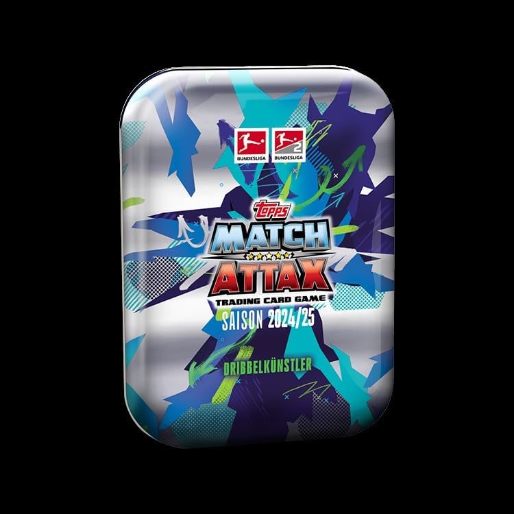 Topps Bundesliga Match Attax 24/25 - Mini Tin - Dribble Artist - Contains 42 Cards, Including 3 Exclusive Allrounder Cards, 2 Black & White Pixel Pitch Cards and 2 Limited Edition Cards