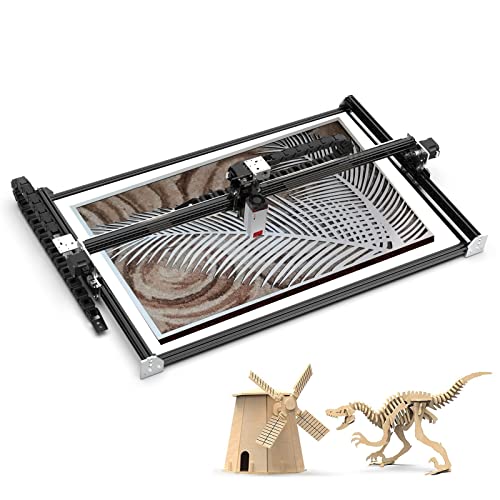 NEJE 3 MAX E40 Laser Graviermaschine Laser Cutter 20mm Holz Schneiden Pro Laserschneider Lasergravierer Doppelt Diode Lasergravur Maschine Groß Laser Engraver 810x 460mm Eingebaute Air-Assist Cover