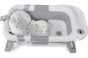 PandaEar Baby Bathtub for Newborn Infant, Collapsible Soft Travel Baby Bath Tub...