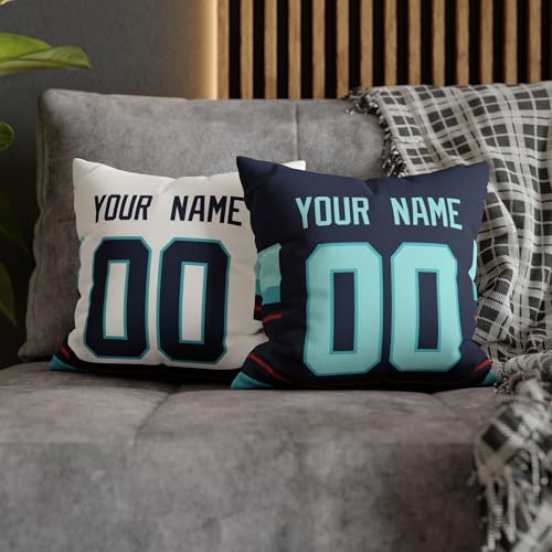 Image of ANTKING Seattle Throw Pillow Personalized Custom Any Name and Number for Men Women Boy Gifts