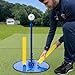 Fortress Spring Back Cricket Batting Aid | Optional Flexi Stumps & Carry Bag Included – Refine Your Cricket Batting Technique! [2 Upgrade Options] (with 2X Small Flexi Stumps)